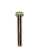 Metal screw on a white background